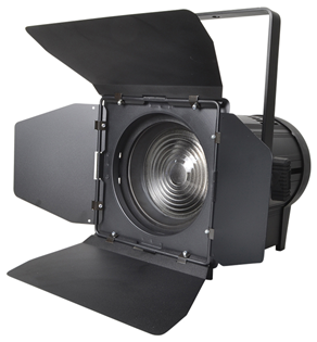 LED Fresnel 200W RGBL Stage Spot with Barn Door